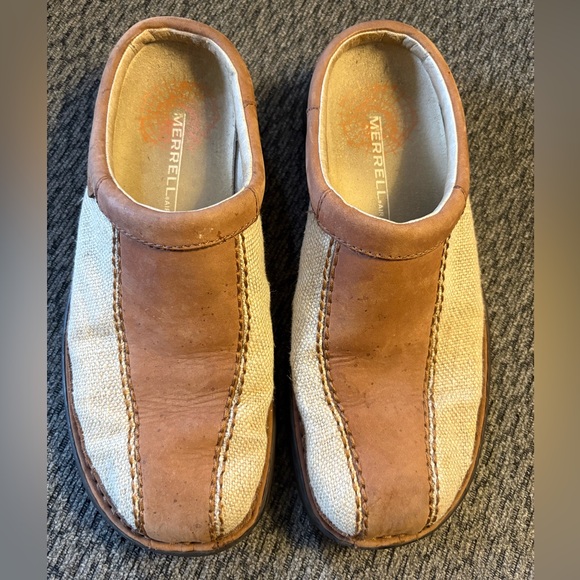 MERRELL WORLD ACCESS HEMP BROWN / NATURAL MEN'S MULES SLIP ON CLOGS SHOES SZ 8 - Picture 2 of 13